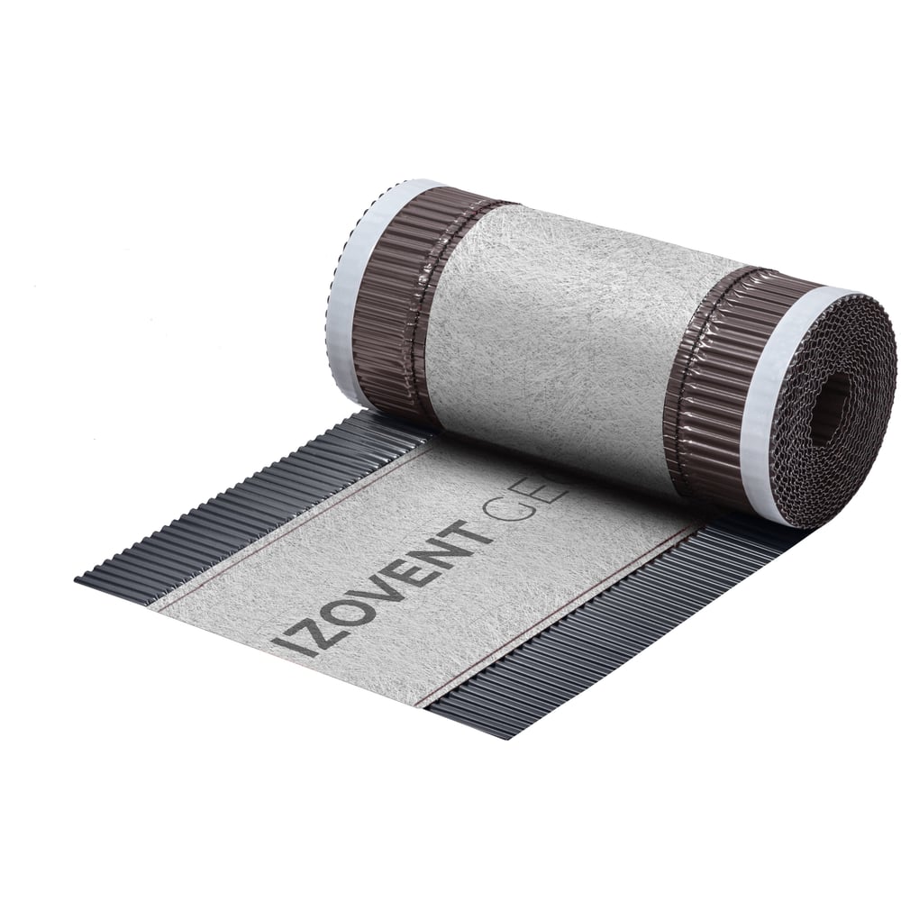 Изображение товара Аэроэлемент конька/хребта 4Roof IZOVENT GEO 5х0,380 м для натуральной черепицы черный