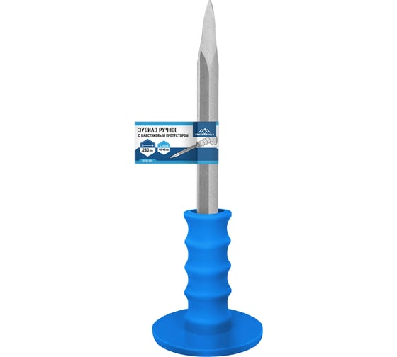 Изображение товара Зубило ручное с пластиковым протектором vertextools 250мм 0330-250