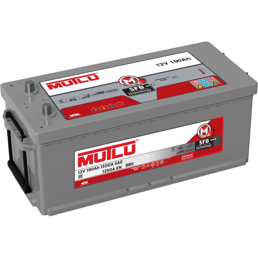 Изображение товара Аккумулятор Mutlu SFB 190 А/ч 12 В с высокой ёмкостью и надежностью