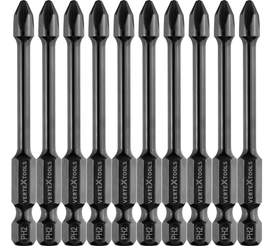 Изображение товара Набор бит vertextools IMPACT TORSION PH2x70 IP-TR-PH2-70