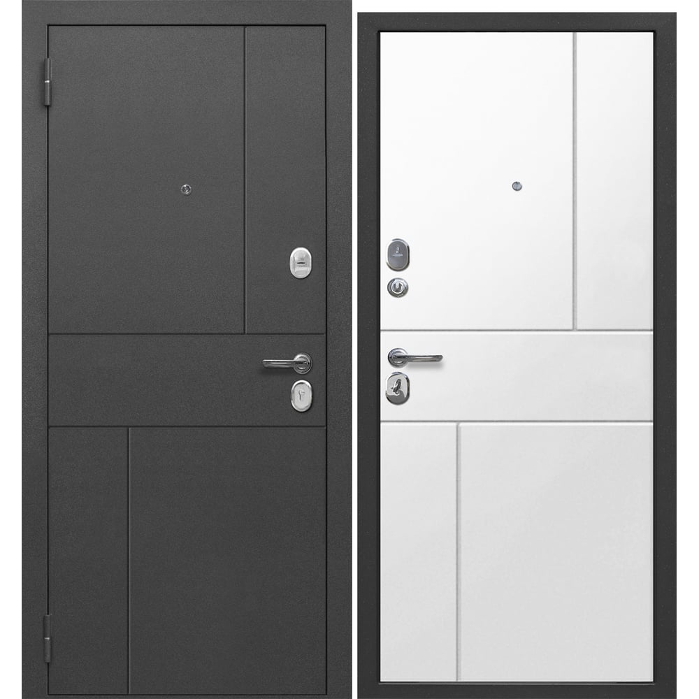 Изображение товара Дверь входная DIVA Формен Ф-16 графит белая 2050х860 левая