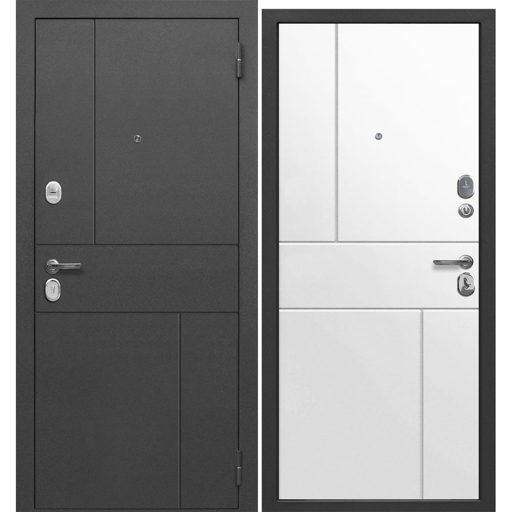 Изображение товара Дверь входная DIVA Формен Ф-16 2050х960 правая графит/белый матовый