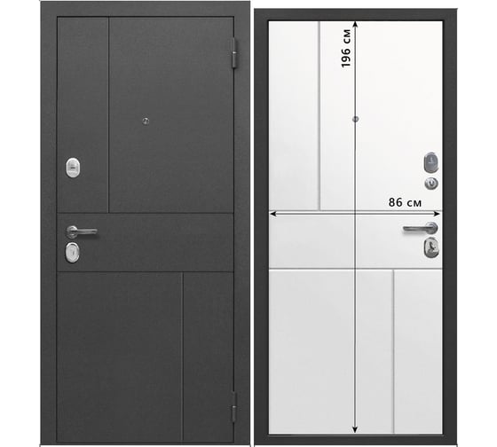 Изображение товара Дверь DIVA Формен Ф-16 2050х960, правая, графит/белый матовый УТ-00084440