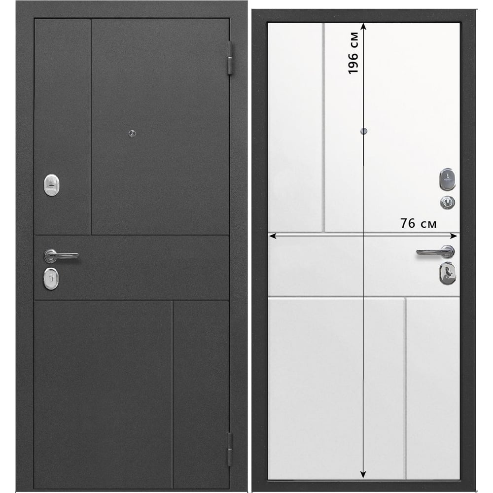 Изображение товара Дверь DIVA Формен Ф-16 2050х860 правая графит/белый матовый