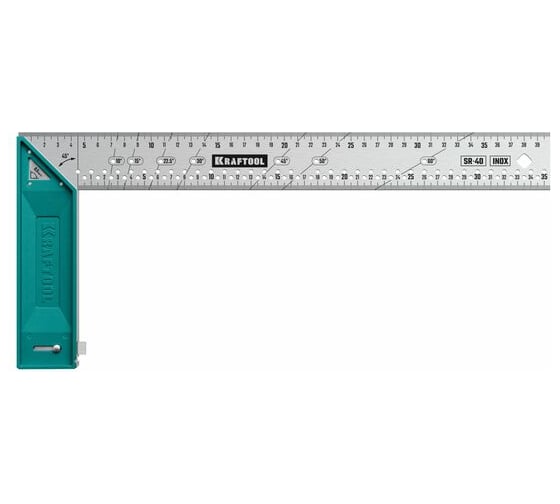 Изображение товара Высокоточный разметочный столярный угольник KRAFTOOL SR-40, 400 мм 3449-40