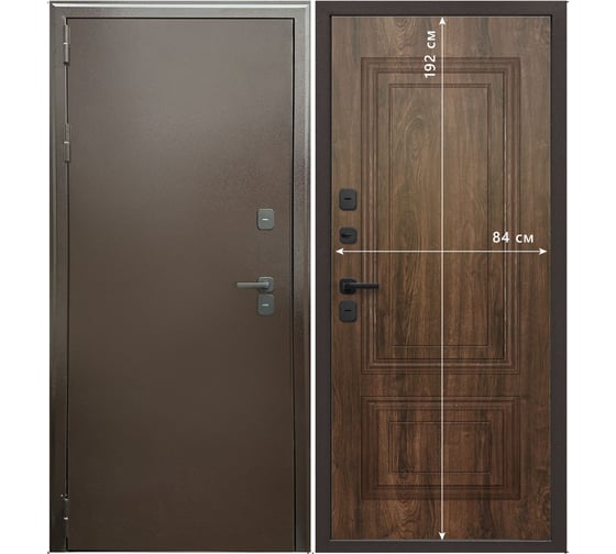 Изображение товара Дверь DIVA Формен Ф-10 Термо 2050х960, левая, антик медь-грецкий орех УТ-00084419