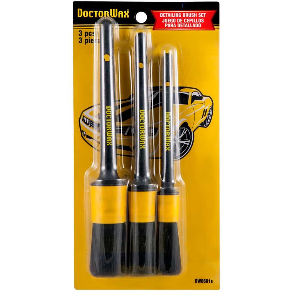 Изображение товара Кисточки для детейлинга DoctorWax DW8601s 3 шт Универсальный набор