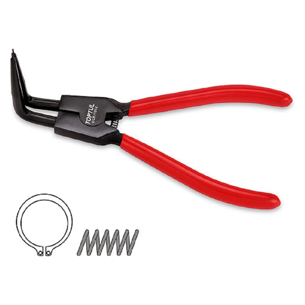 Изображение товара Съемник внешних стопорных колец TOPTUL изогнутый 10-32 мм профессиональный инструмент