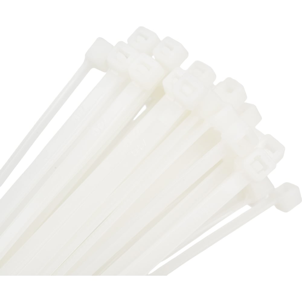 Нейлоновые белые хомуты ЗУБР хомуты многоразовые сибртех 45579 250 х 7 2 мм пластиковые белые 50 шт