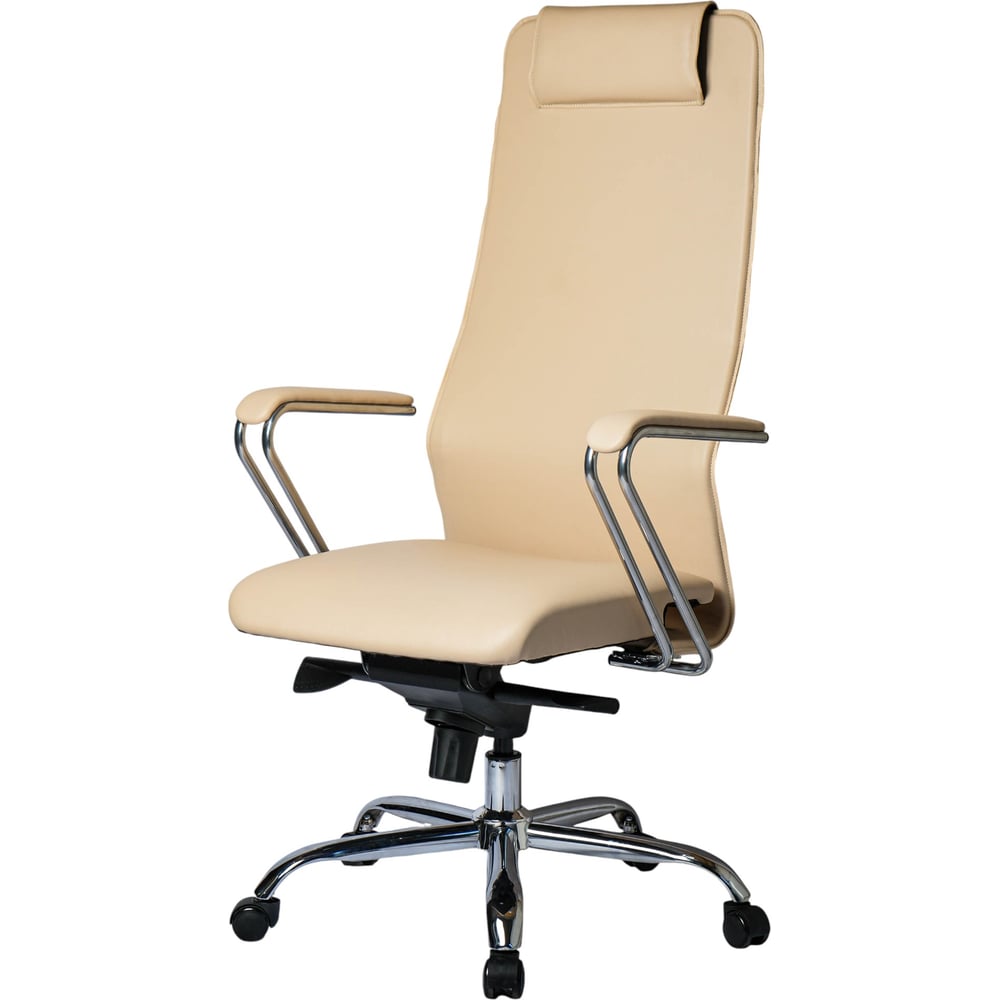Изображение товара Современное офисное кресло Mebion с регулировками и подголовником бежевое