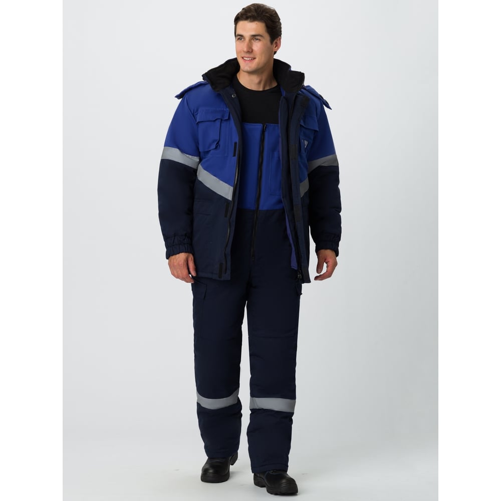 Изображение товара Зимний мужской костюм Факел Эксперт-Антистат МВО темно-синий Васильковый 64-66