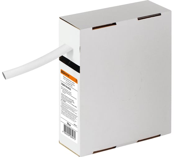 Изображение товара Термоусадочная трубка TDM ELECTRIC ТУТнг 10/5 белая в коробке, упаковка 10 метров SQ0518-0422