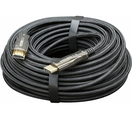 Изображение товара Активный оптический HDMIv2.0 кабель Cablexpert 50м 19M/19M AOC Premium S позолоченные разъемы экран CCBP-HDMI-AOC-50M