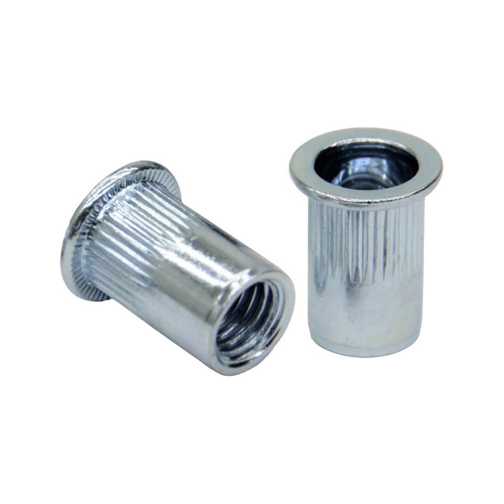 Заклепка-гайка STALMAX цилиндрическая LZN-C М 6х19,5 (3,0-5,5) с цилиндрическим бортиком и насечками (арт. 10914) оц. сталь (уп. 400 шт) 10914-023