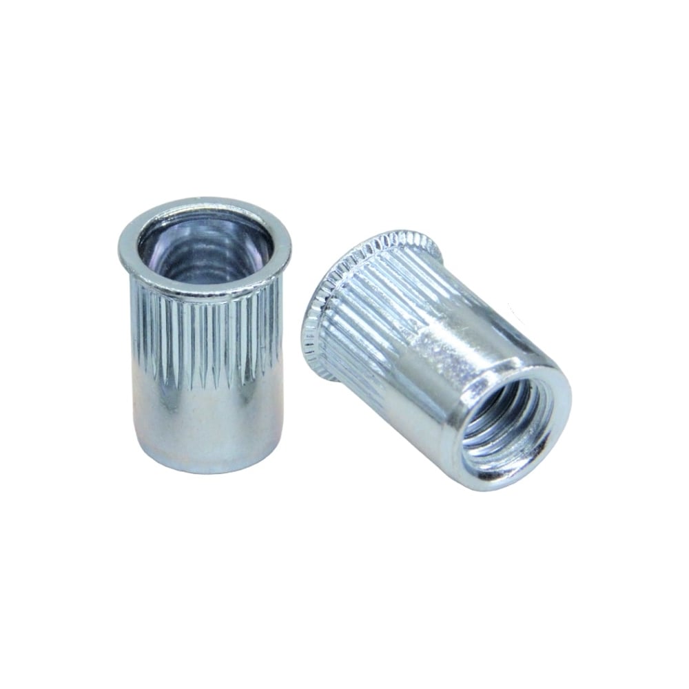 Изображение товара Заклепка-гайка STALMAX цилиндрическая LZN-R М 6х16,0 (2,5-5,0) с уменьшенным бортиком и насечками (арт. 10118) оц. сталь (уп. 500 шт) 10118-023