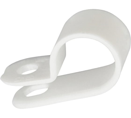 Изображение товара Клипса (серьга) STALMAX LE-SW 6 мм для крепления кабеля (арт. 11825) белый нейлон (уп. 1000 шт) 11825-023
