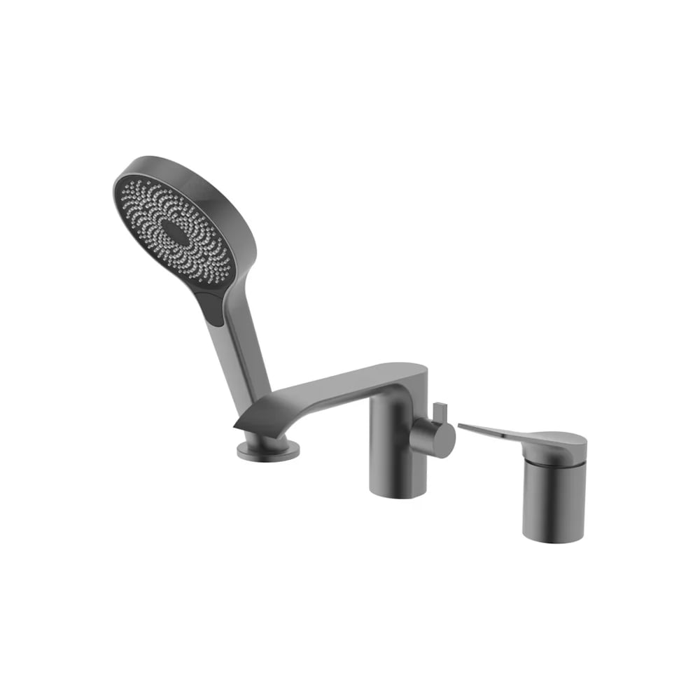 Изображение товара Смеситель на борт ванны ViEiR водопад графит 3 отверстия V343532-G