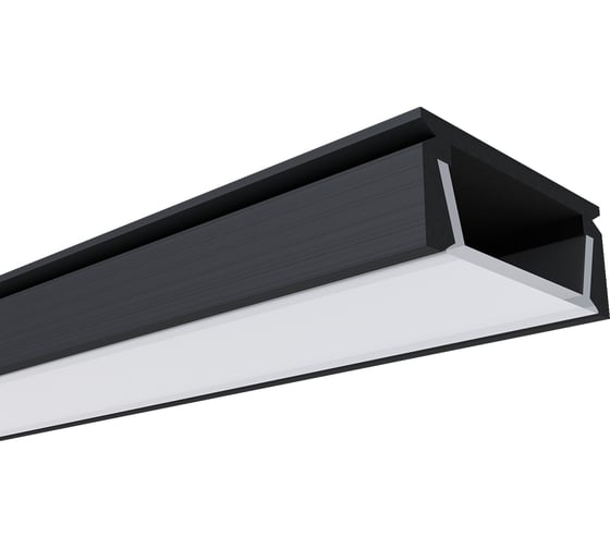 Изображение товара Профиль Apeyron алюм.для ленты,П-образ.наклад.черный,1м,шир.ленты до 10мм,комплект/ 08-05-ЧБ