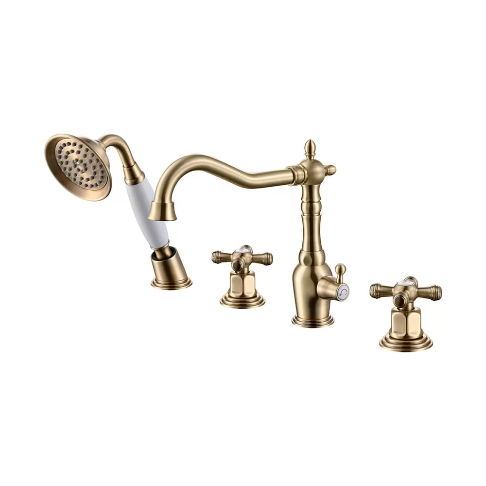 Изображение товара Смеситель на борт ванны ViEiR двухвентильный бронза V370132-D