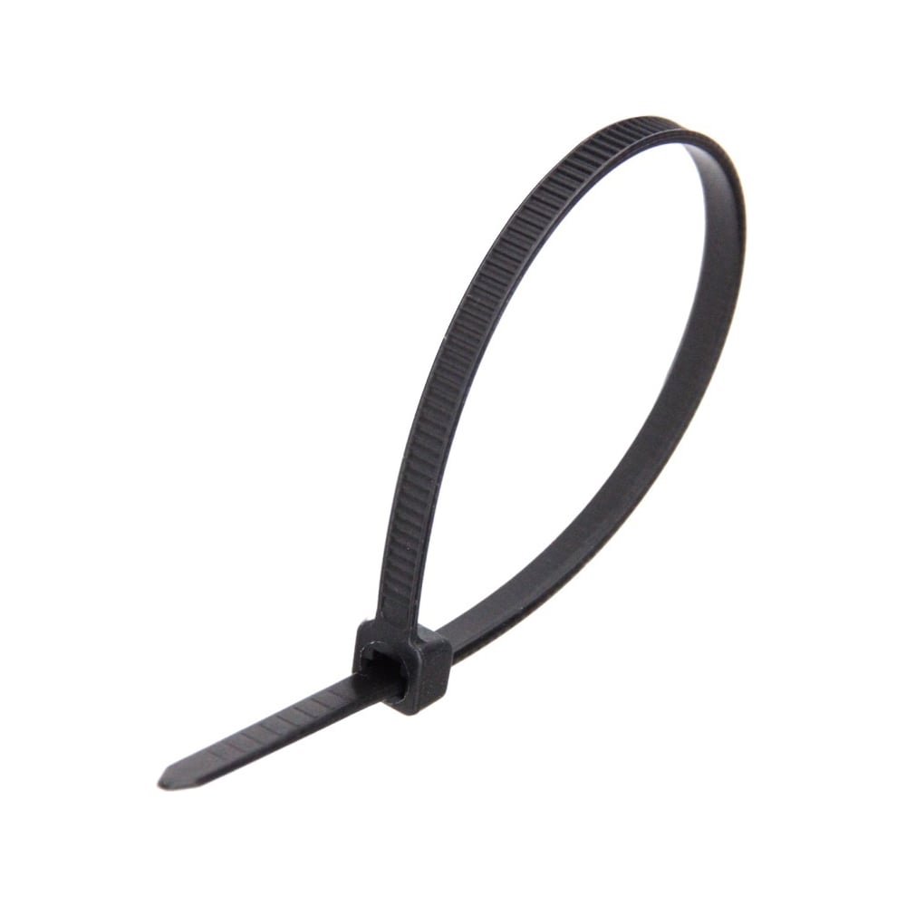 Изображение товара Стяжка кабельная нейлоновая 7,6х400 черная упаковка 100 шт