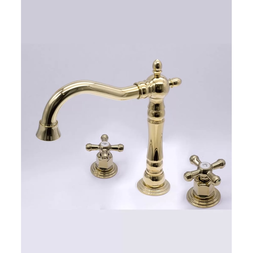 Изображение товара Смеситель ViEiR V370112-E двухвентильный золото 3 отверстия