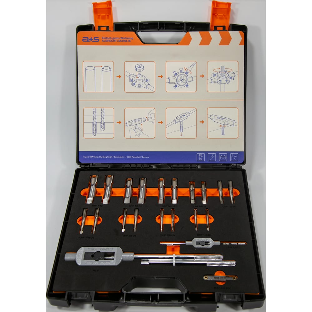 Изображение товара Набор ручных метчиков и плашек GSR 37 предметов профессиональный инструмент