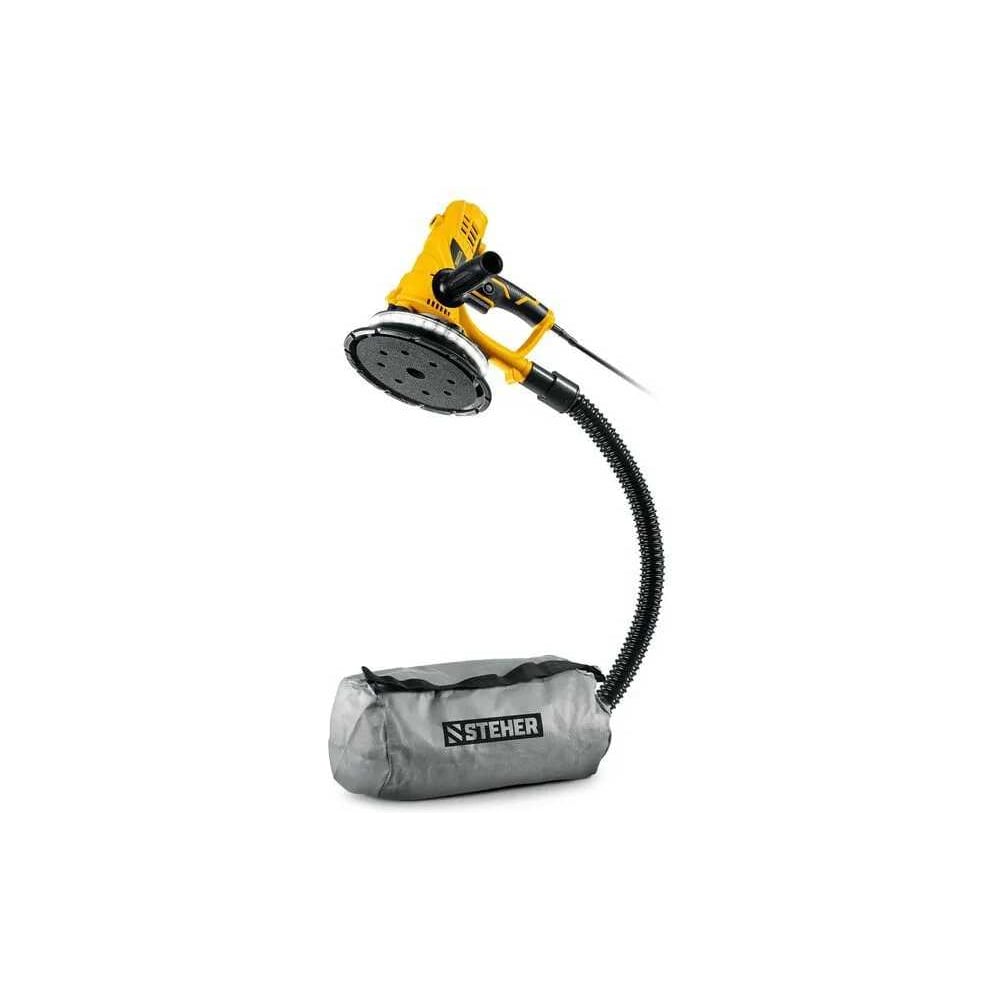 Изображение товара Шлифовальная машина для стен STEHER d180 мм 900 Вт с подсветкой