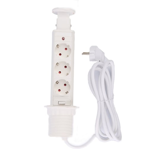 Изображение товара Выдвижной встраиваемый розеточный блок Inrior 3 EURO розетки RUFH-10