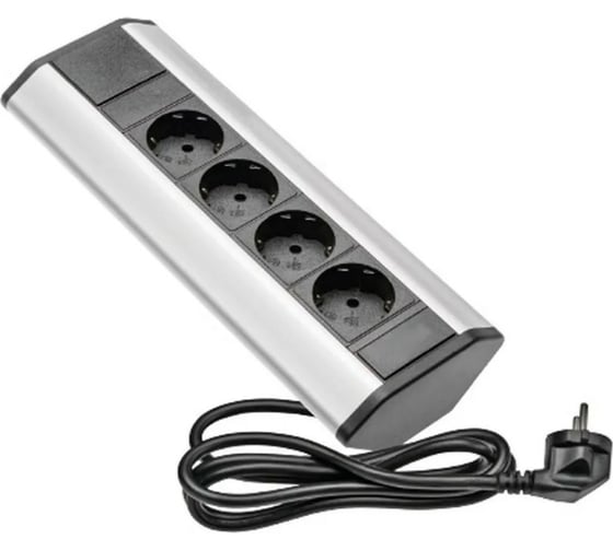 Изображение товара Угловой блок розеток Inrior на 4 EURO розетки, ODEN-04-80