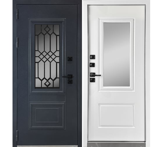 Изображение товара Дверь DIVA Формен Ф-34 Термо Букле Графит/Белый матовый 960*2050 Левая УТ-00084408