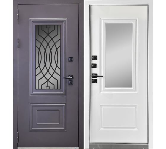 Изображение товара Дверь DIVA Формен Ф-35 Термо Муар Меланж Махагон/Ванилла Веллюто 960*2050 Левая УТ-00084413