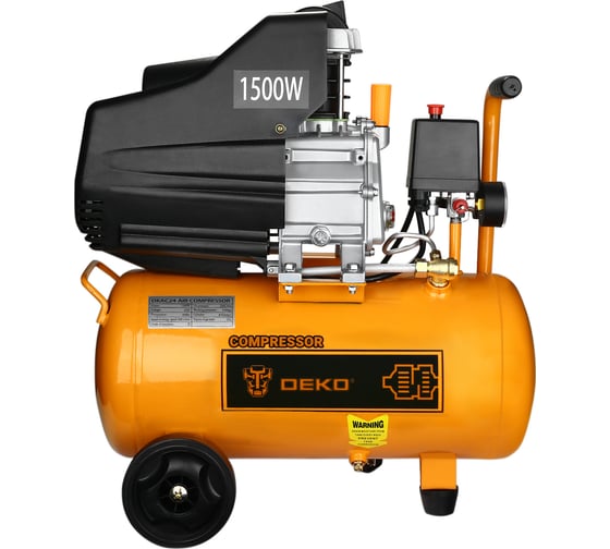 Изображение товара Воздушный поршневой масляный компрессор DEKO DKAC24 ресивер 24 л, 260 л/мин 018-1107
