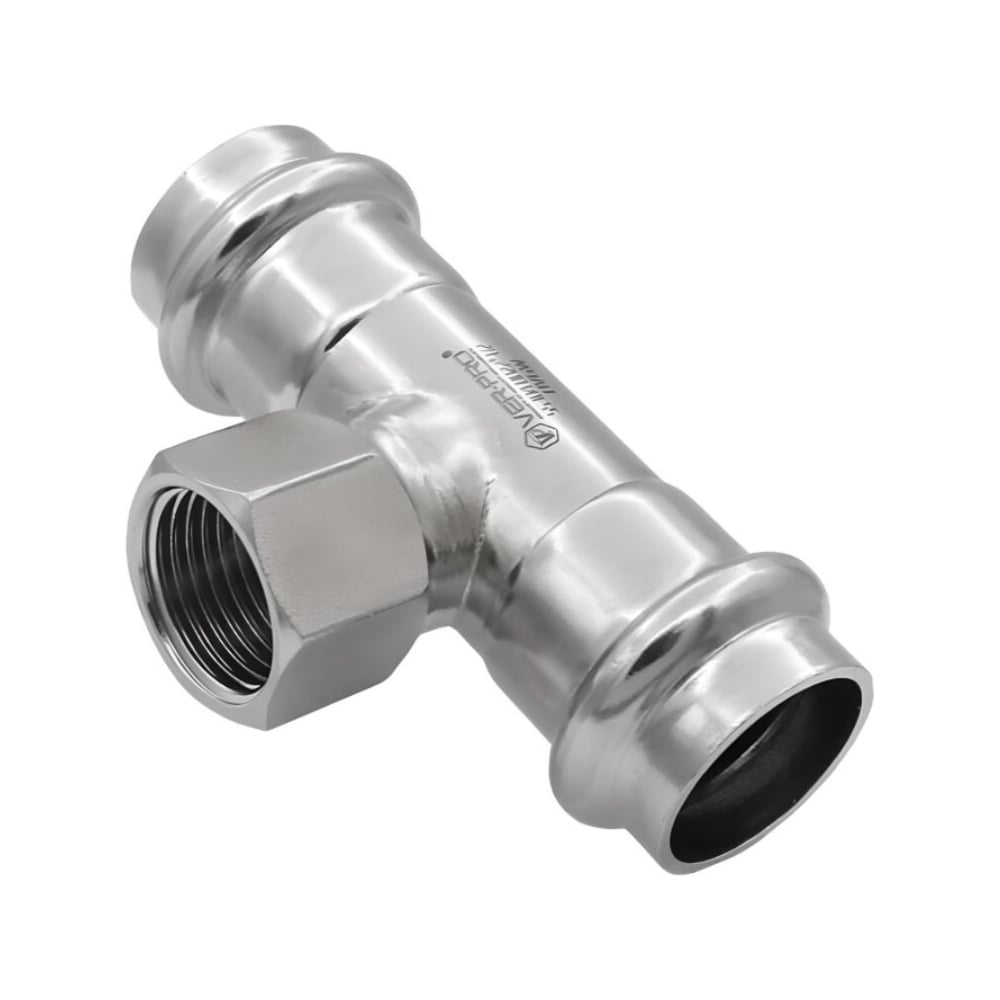 Изображение товара Тройник нержавеющий ViEiR 18х1/2 для сантехники и водопровода