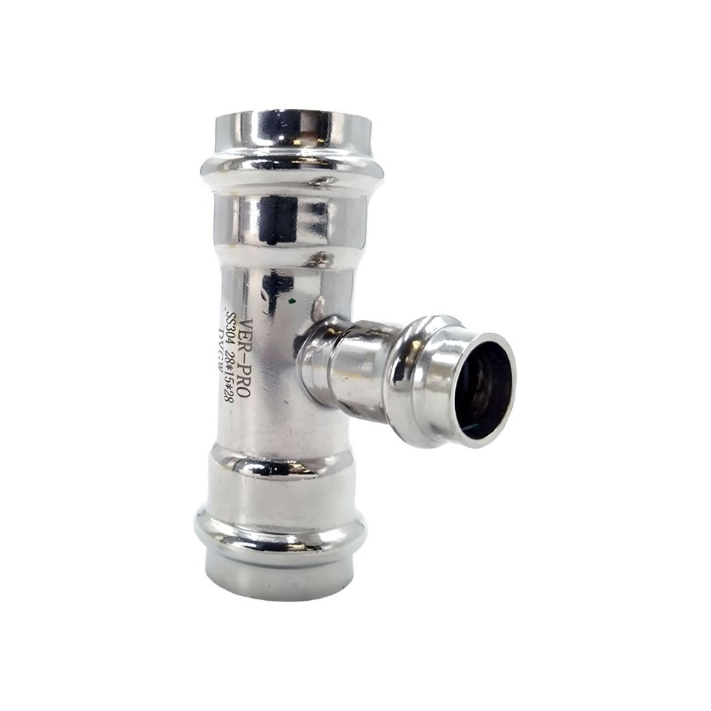 Изображение товара Нержавеющий тройник ViEiR 22х15х22 для водопровода и отопления