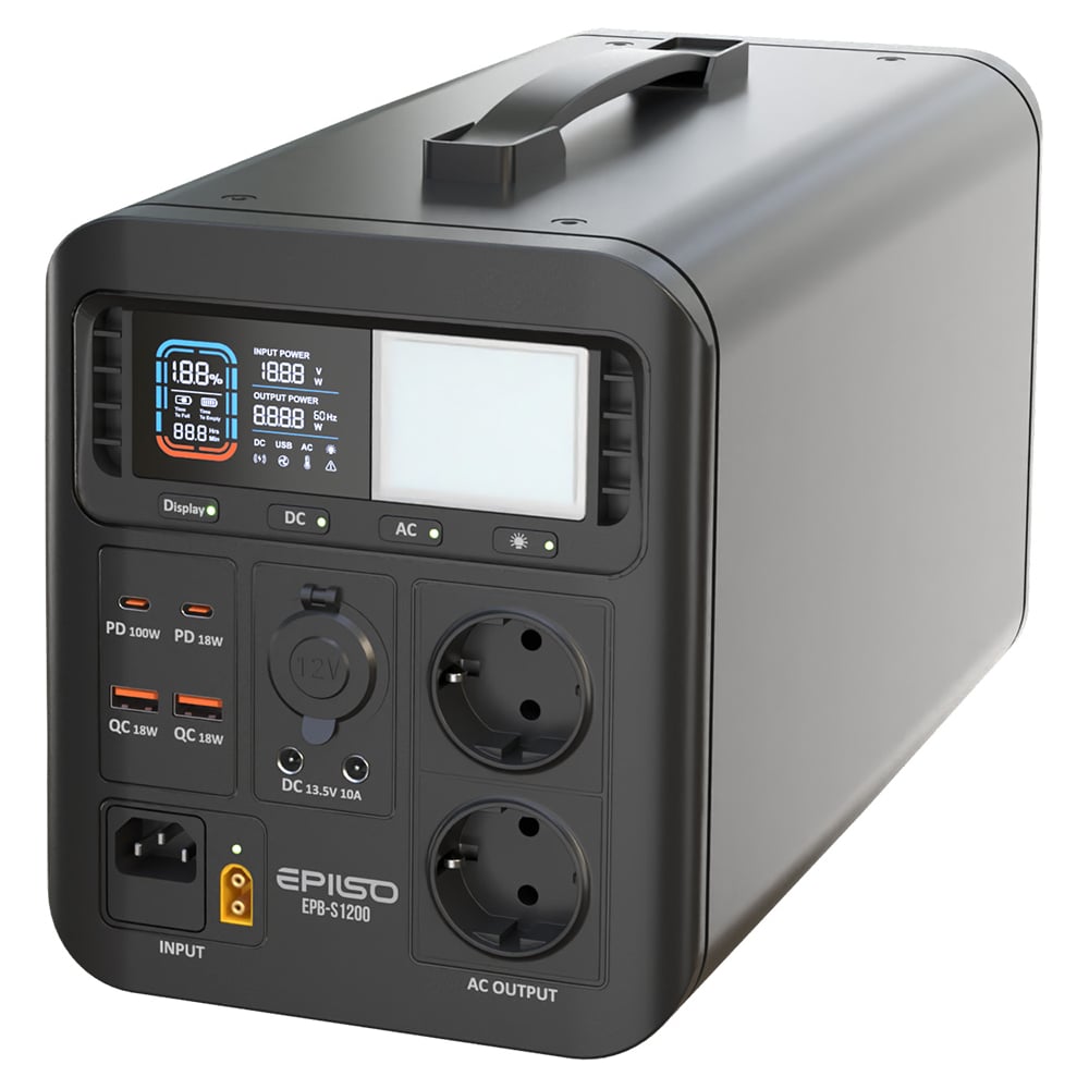 Изображение товара Портативная электростанция Epilso EPB-S1200 мощность 2400 Вт с USB Type-C
