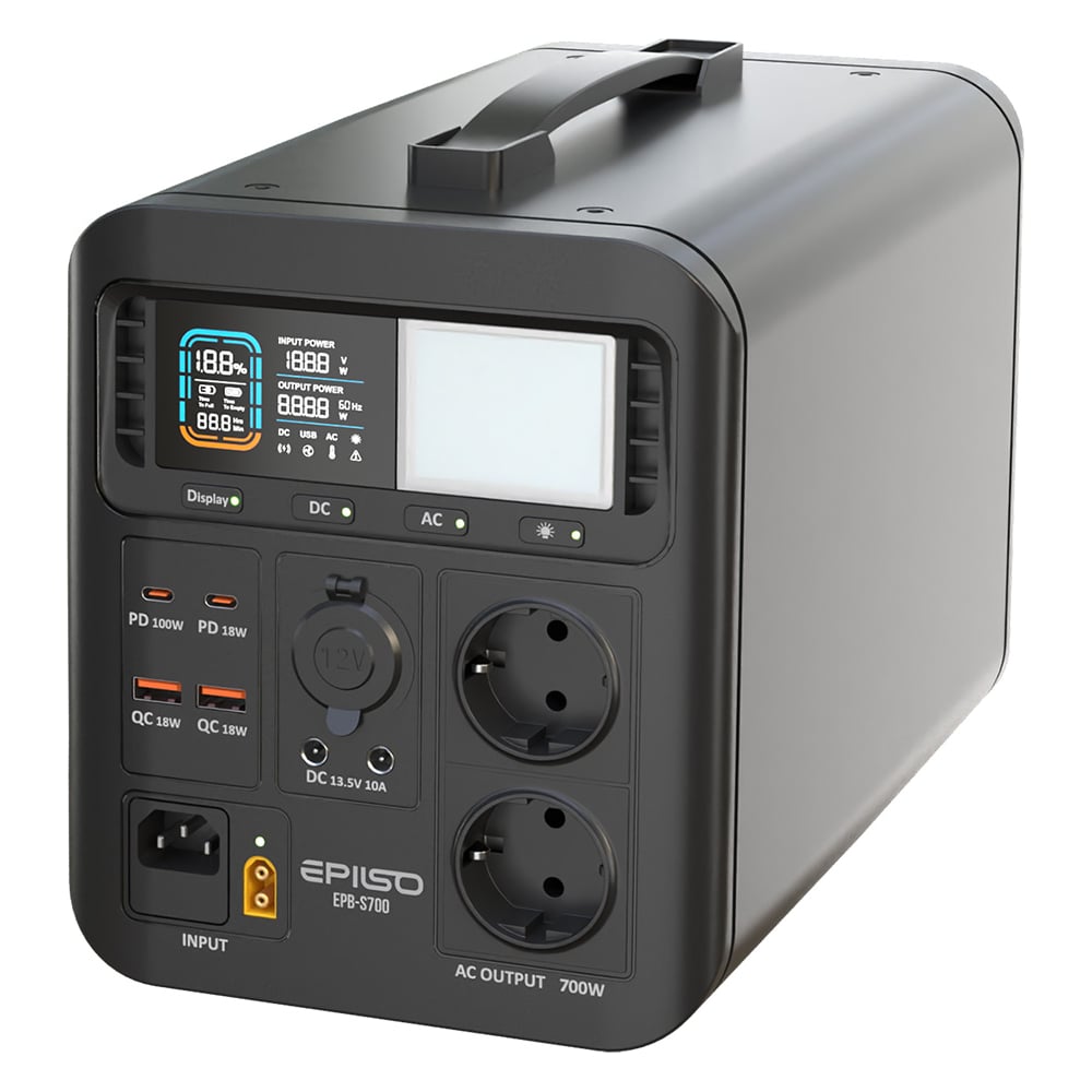 Изображение товара Портативная электростанция Epilso EPB-S700 мощность 1400 Вт аккумулятор LiFePo4
