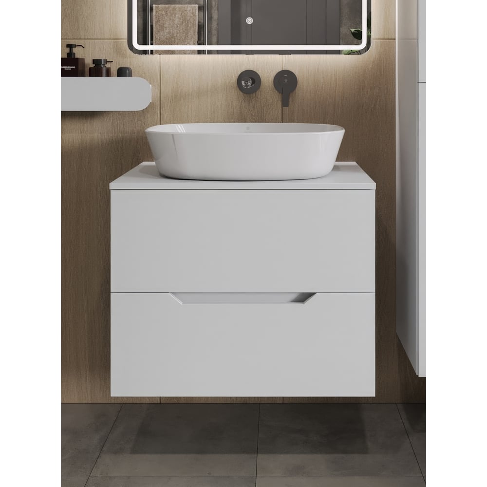 Изображение товара Подвесная тумба с раковиной Orange Line 70 см белый МДФ санфарфор