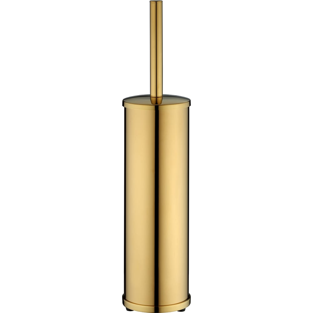 Изображение товара Щетка для унитаза WasserKraft K-1027POLISHED GOLD напольная с крышкой золото