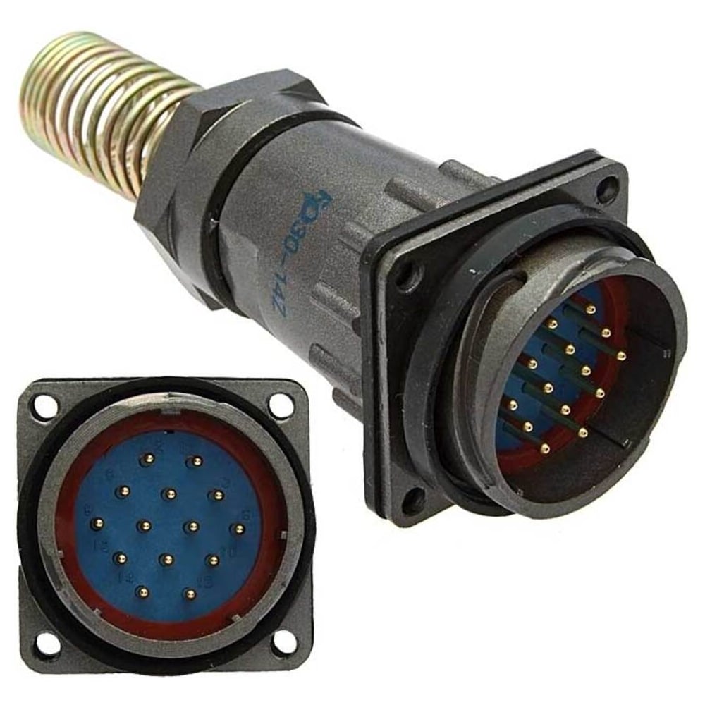 Изображение товара Разъем RUICHI FQ30-14pin ZPJ-16 IP67 алюминий монтаж на стену