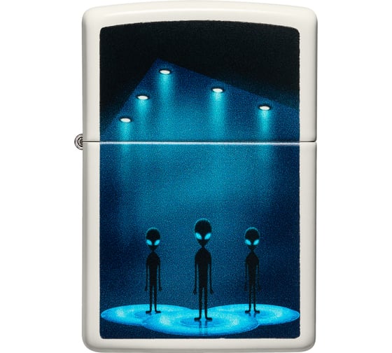 Изображение товара Зажигалка Zippo Aliens Design с покрытием Glow In The Dark Green, 38x13x57 мм 49487
