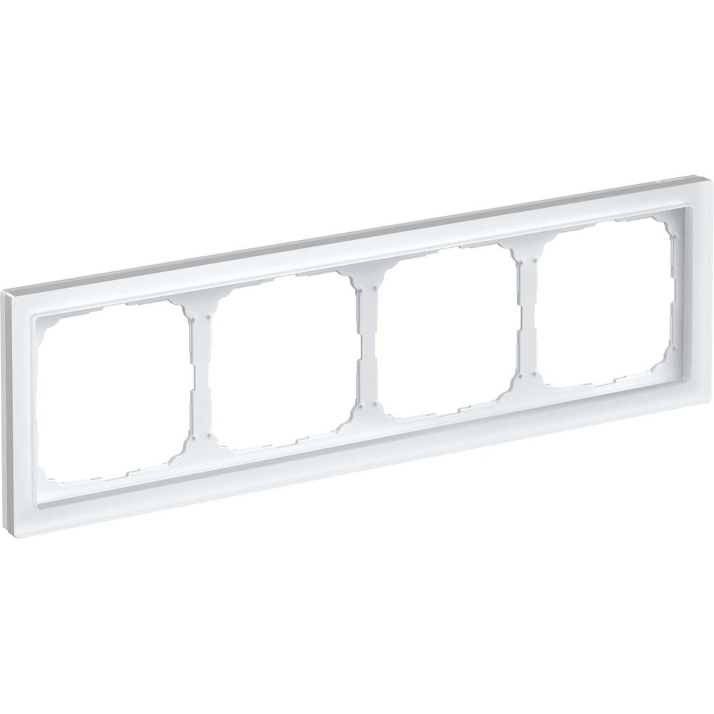 Изображение товара 4-постовая рамка Systeme Electric ArtGallery PURE из матового органического стекла и белого цвета