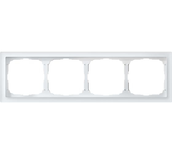 Изображение товара 4-постовая рамка Systeme Electric ArtGallery PURE, Матовое органическое стекло, Белый GAL330104