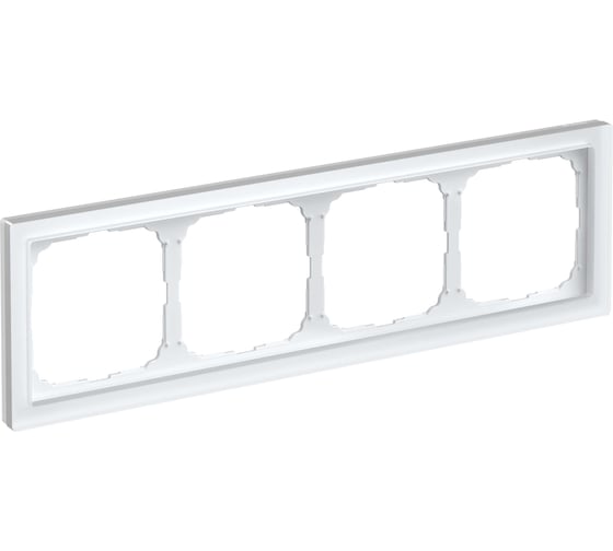 Изображение товара 4-постовая рамка Systeme Electric ArtGallery PURE, Матовое органическое стекло, Белый GAL330104