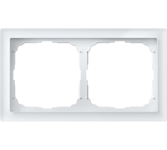Изображение товара 2-постовая рамка Systeme Electric ArtGallery PURE, Матовое органическое стекло, Белый GAL330102