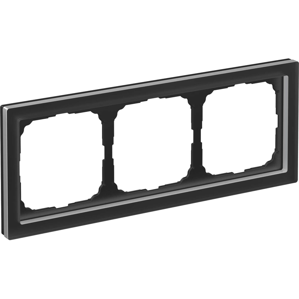 Изображение товара 3-постовая рамка Systeme Electric ArtGallery PURE из органического стекла черная