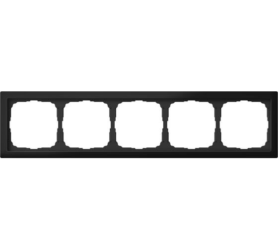 Изображение товара 5-постовая рамка Systeme Electric ArtGallery PURE, Матовое органическое стекло, Черный GAL331005