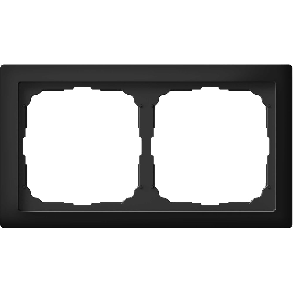 Изображение товара 2-постовая рамка Systeme Electric ArtGallery PURE черное органическое стекло