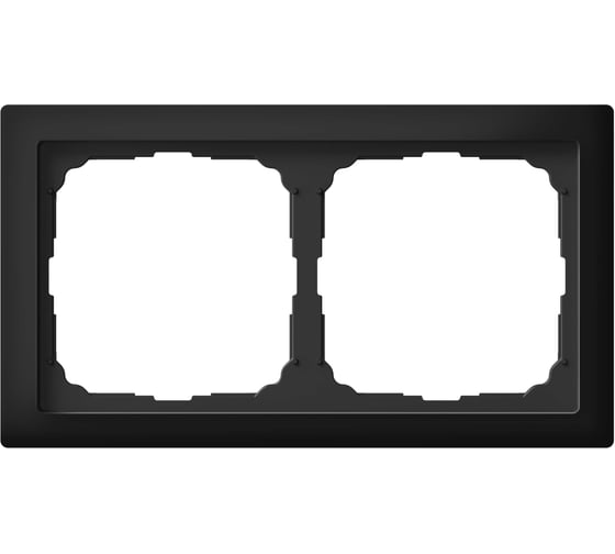 Изображение товара 2-постовая рамка Systeme Electric ArtGallery PURE, Матовое органическое стекло, Черный GAL331002