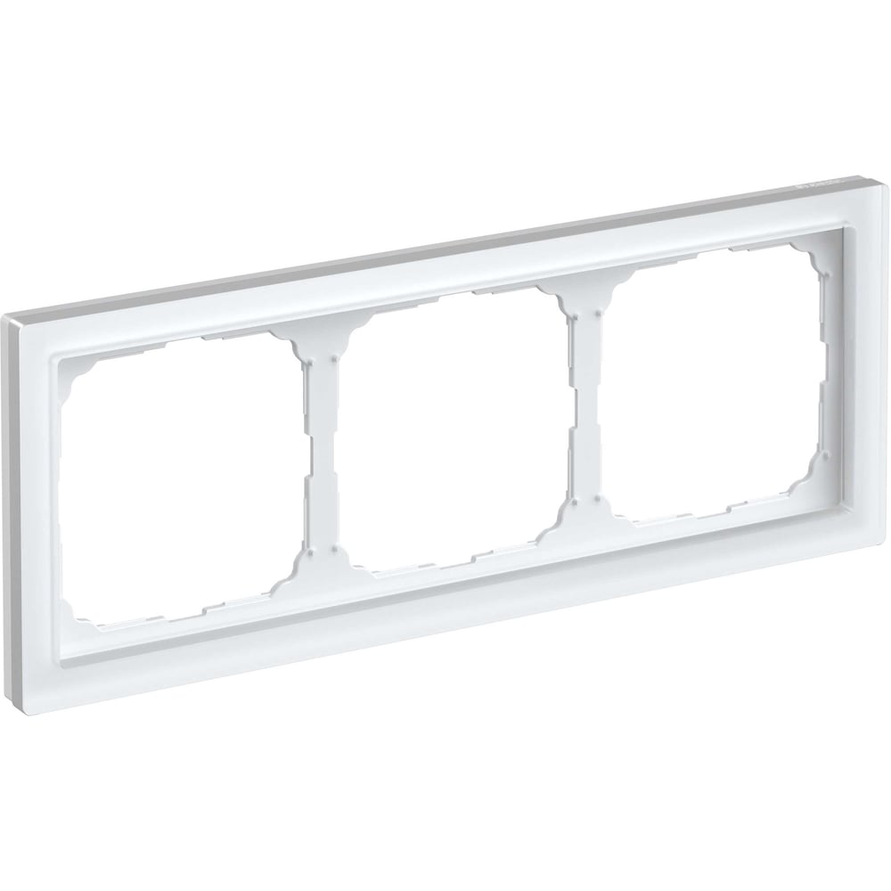 Изображение товара 3-постовая рамка Systeme Electric ArtGallery PURE белая из органического стекла