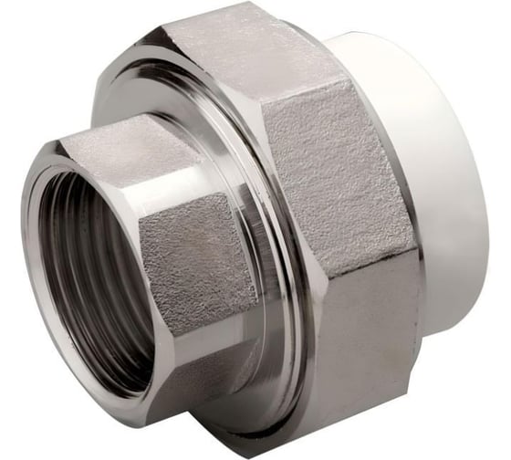 Изображение товара Американка полипропиленовая ViEiR Ф20х1/2 внутренняя резьба для герметичного перекрытия трубопровода VER203F